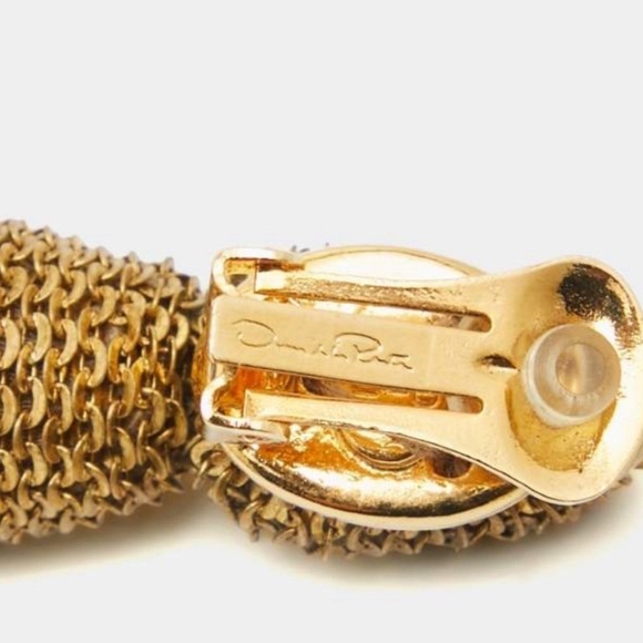 Oscar de la Renta Gold Tassel Earrings - Picture 3 of 4